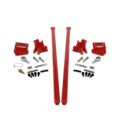2011-2019 Chevrolet / GMC 58 inch Bolt On Traction Bars 4 inch Axle Diameter Flag Red