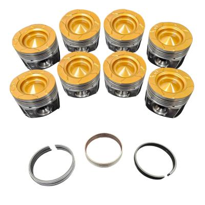 6.7L Powerstroke Choate Pistons w/rings 40 over 11-16 Coated, Flycut Set Choate Performance
