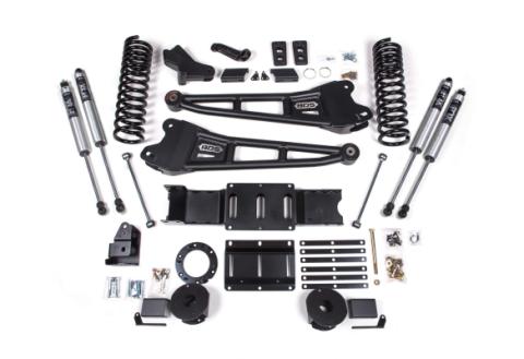 5.5 Inch Lift Kit w/ Radius Arm Ram 2500 w/ Rear Air Ride 19-24 4WD Gas Fox 2.0 Performance Shocks