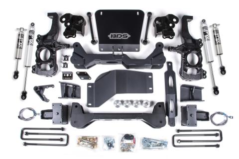 20-24 GM 2500HD/3500HD 4wd 5 Inch Suspension Lift System, 4.5 Inch Rear Lift, Block, w/ overload Fox 2.5 HTO BDS Suspension
