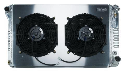 67-76 Chevy GMC Pickup Truck Aluminum Radiator And 14 Inch Fan Kit Cold Case Radiators