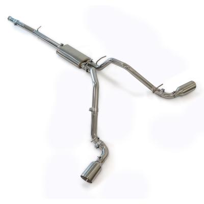 Exhaust Cat Back w/tips Pol/Blk 09-13