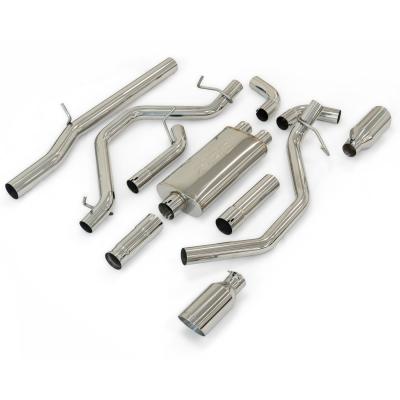 Exhaust Cat Back w/tips Pol/Blk 09-13