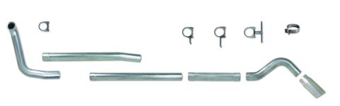 Turbo Back Exhaust System For 00-03 .5 Ford F-250/F-350 7.3 Liter Muffler Replacement Pipe Single Turn Down Aluminized