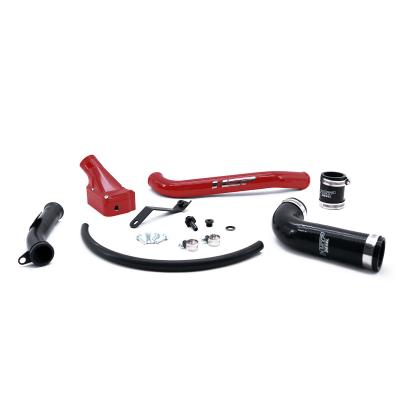 2006-2010 Chevrolet / GMC Billet Forward Facing Thermostat Housing Kit Flag Red