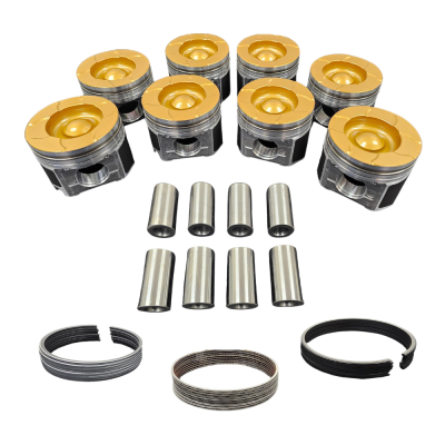 6.0L Powerstroke Choate Pistons w/rings 20 over 04-07 Coated, Flycut, Delipped Set Choate Performance