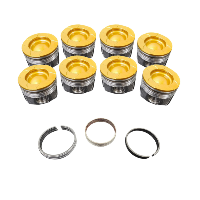 6.6L Duramax LB7/LLY Choate Pistons w/rings 40 over 01-05 Coated, Flycut, Delipped Set Choate Performance