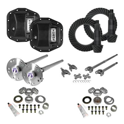 Stage 4 Jeep Jl/Jt Re-Gear Kit W/Covers Fr &amp; Rr Axles Dana 44 3.73 Ratio JL &amp; Jt Rubicon M220 Rear/ M210 Front Stage 4 Gear Kit Package 3.73 F&amp;R Cover &amp; 4340 F&amp;R Axle Kits Yukon Gear