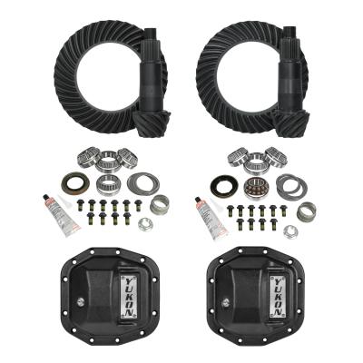Stage 2 Jeep JL Re-Gear Kit W/Covers Dana 30/35 4.88 Ratio 24 Spline JL Non-Rubicon M200 Rear/ M186 Front Stage 2 Gear Kit Package 4.88 Ratio W/ F&amp;R Covers Yukon Gear