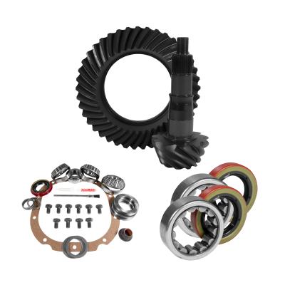 8.8 Inch Ford 4.11 Rear Ring &amp; Pinion Install Kit 2.53 Inch OD Axle Bearings &amp; Seals 8.8 Ford 4.11 Rear R&amp;P Gear/ Install Kit Package With Ak 1559 Axle Bearings (2.53 Inch Od) Yukon Gear