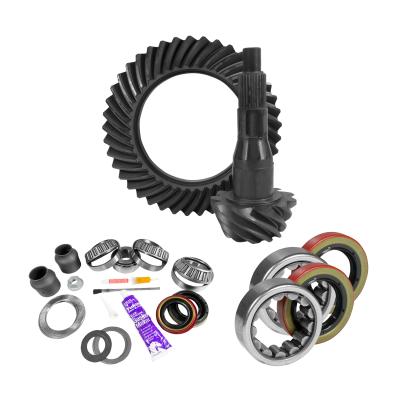 9.75 Inch Ford 3.55 Rear Ring &amp; Pinion Install Kit 2.53 Inch OD Axle Bearings &amp; Seal 9.75 Inch Ford 3.55 Rear R&amp;P Gear/ Install Kit Package W/ Ak 1559 Axle Bearings (2.53 Inch Od) '00-'04 Trucks Yukon Gear