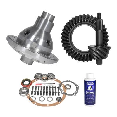 Muscle Car Limited Slip &amp; Re-Gear Kit For Ford 9 28 Spline 4.56 Ratio 9.0 Inch Ford Rear 4.56 Ratio R&amp;P Gear/ Install Kit Package With 28 Spline T/L Posi (2.89 Inch Do/ OE Support) Yukon Gear