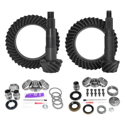Ring &amp; Pinion Gear Kit Package Front &amp; Rear With Install Kits - Toyota 8.4/7.5R Toyota Tacoma 95-04 Tundra 00-06 Without Factory Locker (8.4/7.5R) 5.29 Ratio Gear Package Yukon Gear