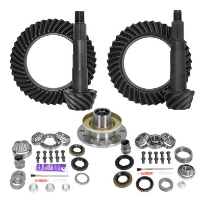 Ring &amp; Pinion Gear Kit Package Front &amp; Rear With Install Kits - Toyota 8/7.5R Toyota Tacoma 95-04 4Runner 96-02 With Factory Locker (8/7.5R) 4.56 Ratio Gear Package Yukon Gear