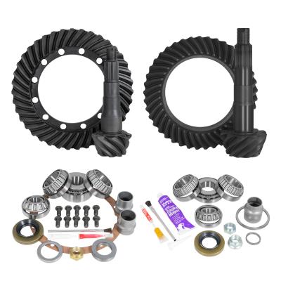 Ring &amp; Pinion Gear Kit Package Front &amp; Rear With Install Kits - Toyota 9.5/8R Toyota Land Cruiser 1991-97 Without Factory Locker (9.5/8R) 5.29 Ratio Gear Package Yukon Gear