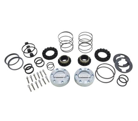Hardcore Locking Hub Set GM 8.5 Inch Front &amp; Dana 44 19- Spline GM 8.5 Inch &amp; D44 19 Spline Hardcore Locking Hub Set '79+ GM8.5 '66-'77 Bronco &amp; Custom Apps Yukon Gear