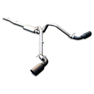 Exhaust Cat Back 2.5 Inch w/Dual Tips Pol/Blk GM 4.3L 5.3L 2014-2018 2019 Classic Body