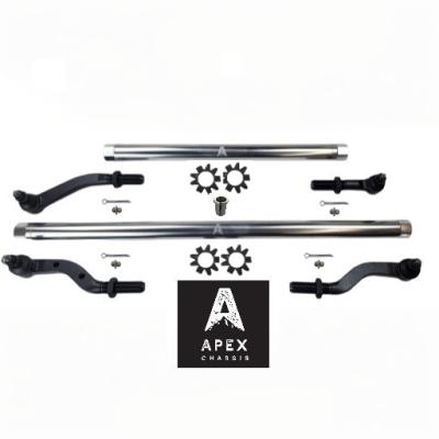 Heavy Duty Polished Aluminum Tie Rod and Drag Link Axle Swap Kit Dynatrac 72.5 Inch Jeep JL-JT 2.5T for Axle Upgrade Options Only Apex Chassis