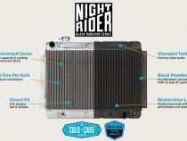 77-87 Chevy/GMC Pickup Truck Automatic 21 Inch Aluminum Radiator Black Night Rider Series Cold Case Radiators