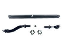 Apex Chassis Heavy Duty 2.5 Ton No Flip Drag Link Assembly in Black Anodized Aluminum Fits: 19-22 Jeep Gladiator JT 18-22 Jeep Wrangler JL/JLU. Note: This NO-FLIP kit fits a Dana 44 &amp;amp; Dana 30 axles with a lift of 4.5 inches or less