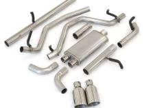 Exhaust Cat Back w/tips Pol/Blk 09-13