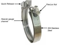 5.0 Inch QR Aluminum V-Band 3 Piece Set 1C 1M 1F PPE Diesel
