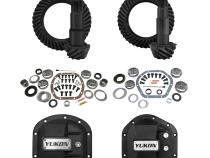 Stage 2 Jeep JK Re-Gear Kit W/Covers For Dana 30/44 4.88 Ratio 24 Spline JK Non-Rubicon D30/D44 Stage 2 Gear Kit Package 4.88 Ratio W/ F&amp;amp;R Covers Yukon Gear