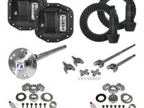 Stage 4 Jeep JL Re-Gear Kit W/Covers Fr/Rr Axles Dana 30/35 4.88 Ratio JL Non-Rubicon M200 Rear/ M186 Front Stage 4 Gear Kit Package 4.88 F&amp;amp;R Cover &amp;amp; 4340 F&amp;amp;R Axle Kits Yukon Gear