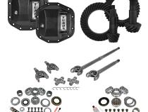 Stage 3 Jeep JL Re-Gear Kit W/Covers Front Axles Dana 30/44 3.73 Ratio JL Non-Rubicon M220 Rear/ M186 Front Stage 3 Gear Kit Package 3.73 F&amp;amp;R Cover &amp;amp; 4340 Front Axles Yukon Gear