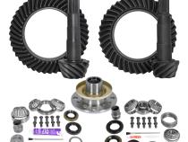 Ring &amp;amp; Pinion Gear Kit Package Front &amp;amp; Rear With Install Kits - Toyota 8/7.5R Toyota Tacoma 95-04 4Runner 96-02 With Factory Locker (8/7.5R) 4.88 Ratio Gear Package Yukon Gear