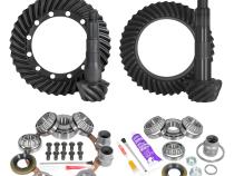 Ring &amp;amp; Pinion Gear Kit Package Front &amp;amp; Rear With Install Kits - Toyota 9.5/8R Toyota Land Cruiser 1991-97 Without Factory Locker (9.5/8R) 5.29 Ratio Gear Package Yukon Gear
