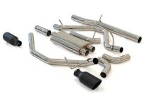Exhaust Cat Back 2.5 Inch w/Dual Tips Pol/Blk GM 4.3L 5.3L 2014-2018 2019 Classic Body